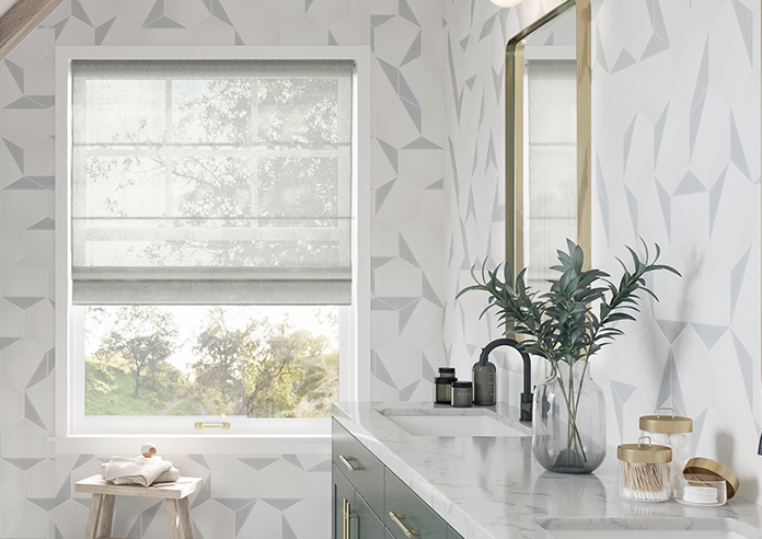 Taranto Voile, Black Frost - Twist&Fit Roman Blind - Image 3